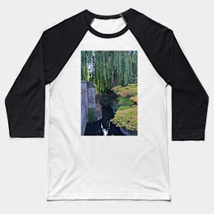 Pond with Maple Tree, Christ Church College, Oxford, UK Baseball T-Shirt